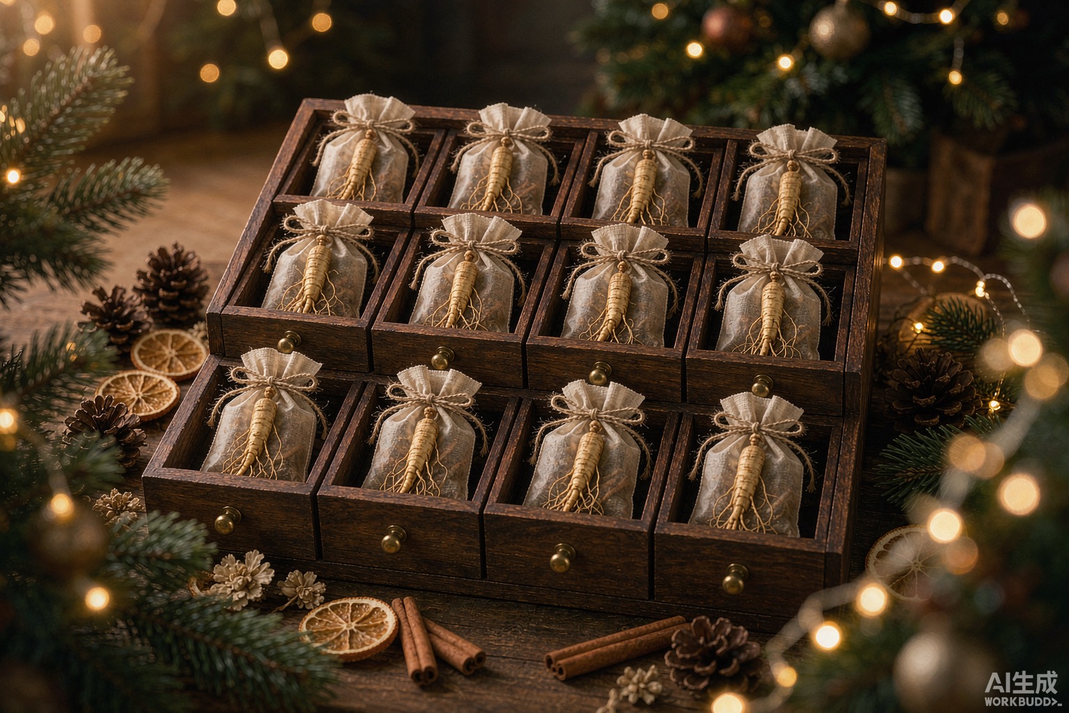 ginseng advent calendar wellness novelty, advent calendar wellness products, ginseng holiday SKU development