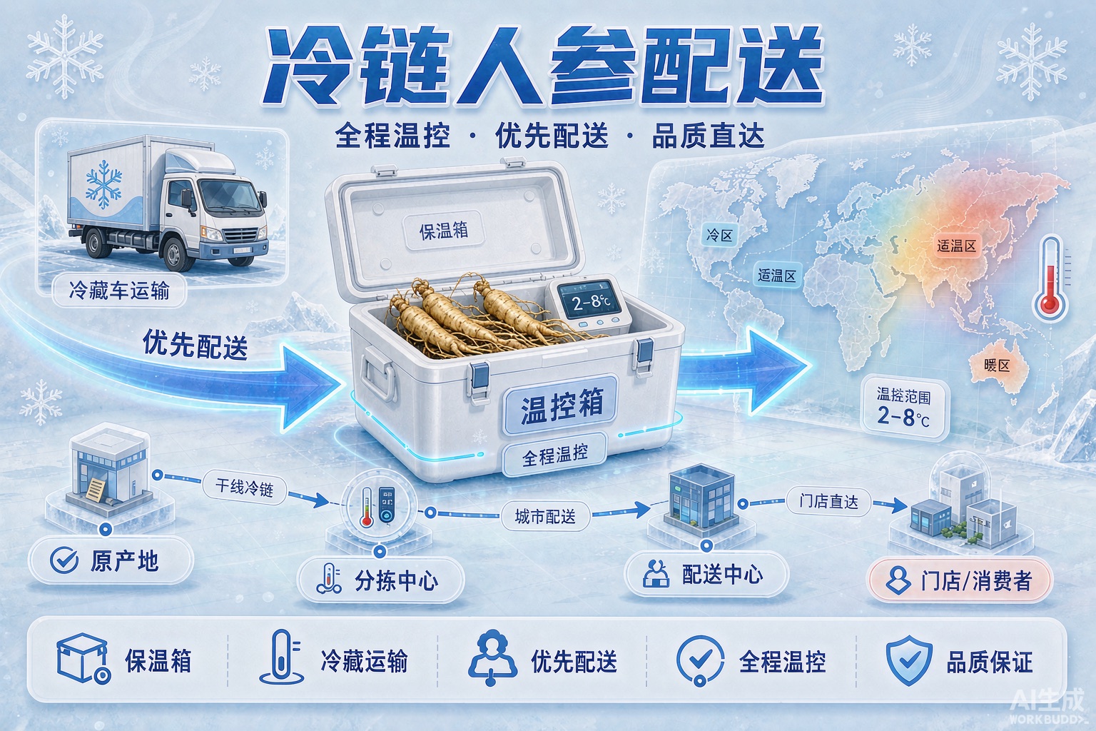 ginseng cold chain fresh delivery