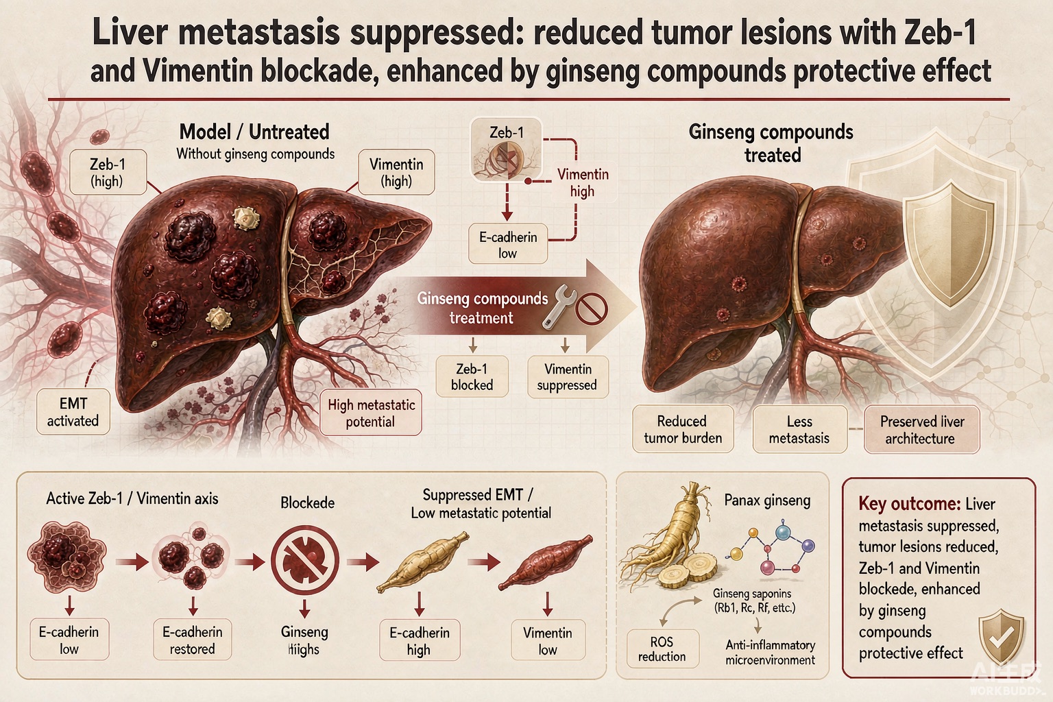ginseng liver metastasis zeb1