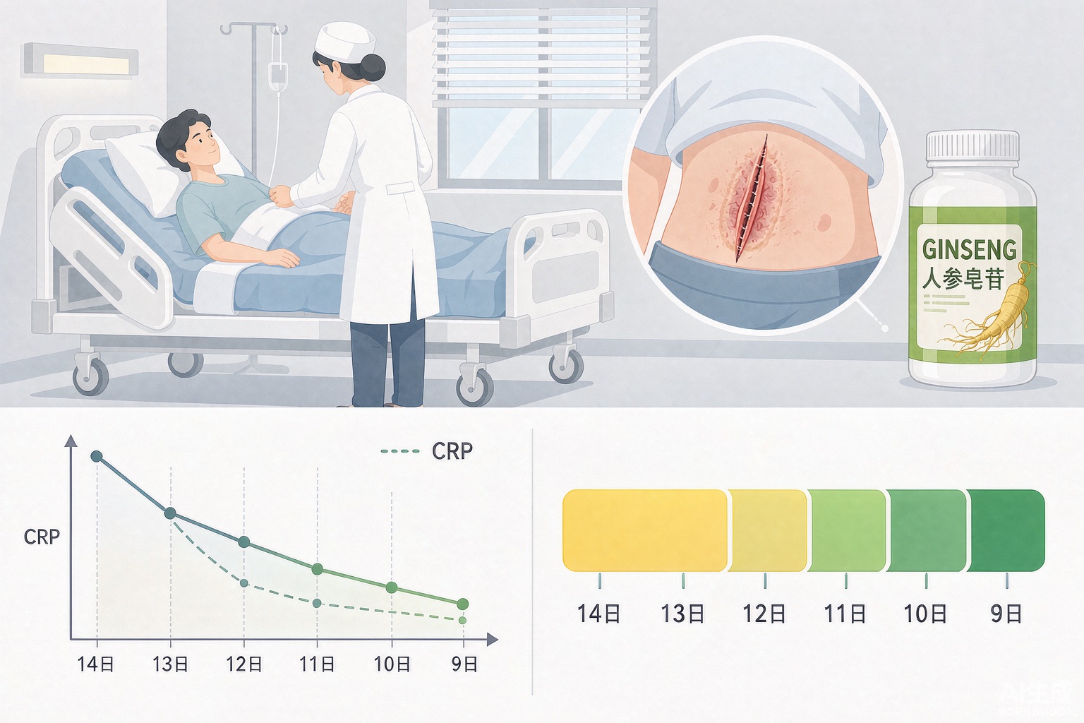 ginseng surgery recovery crp study