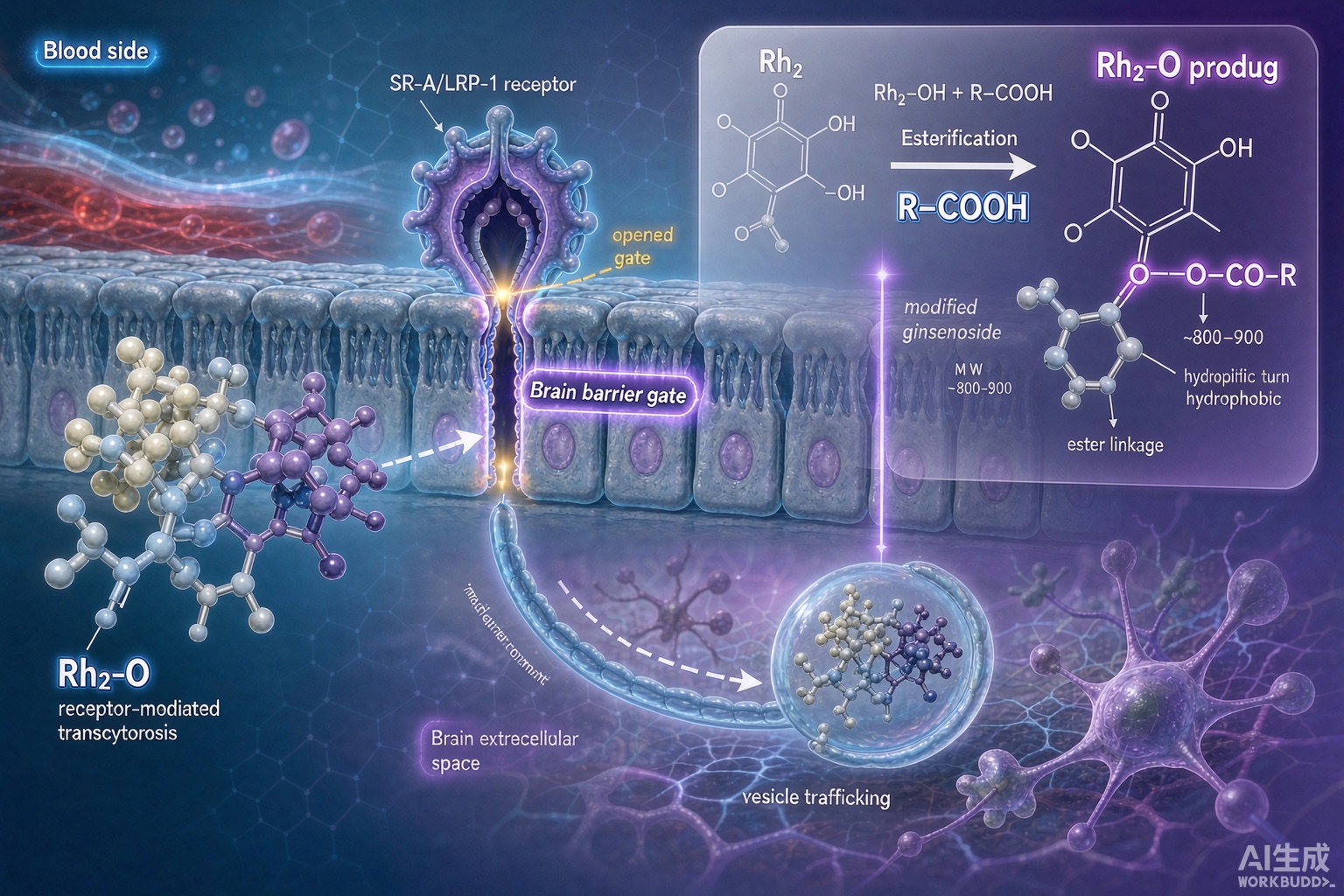 rh2 o prodrug blood brain barrier