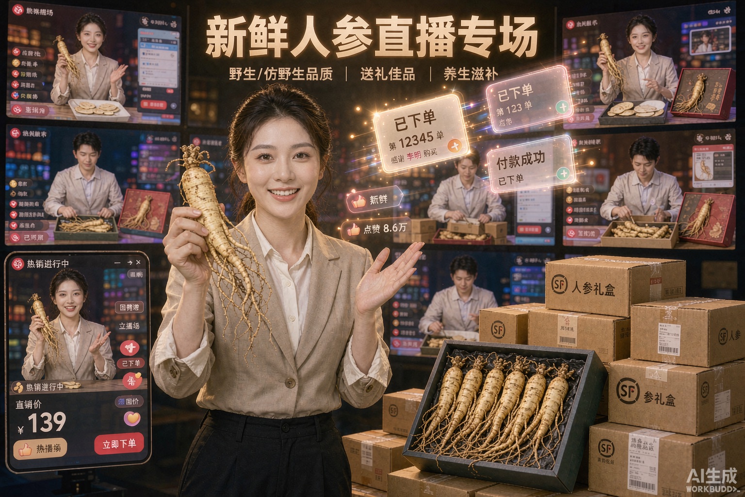 tonghua livestream ginseng commerce